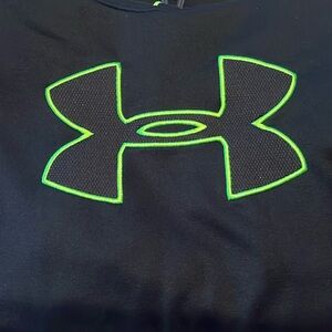 Under Armour Hoodie Black w/ neon green outline